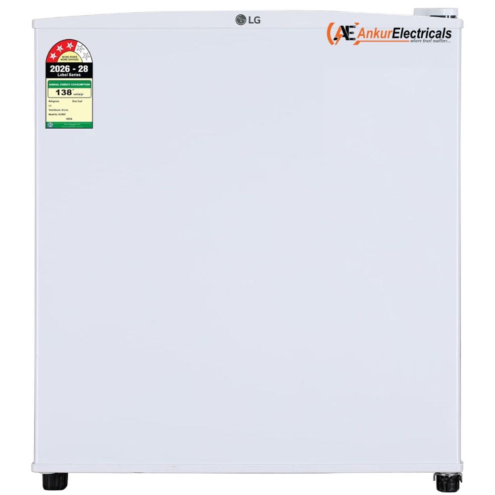 LG 43 Ltrs, 3 Star Direct Cool Minibar Single Door Refrigerator (GLD0536VRSW, Super White)