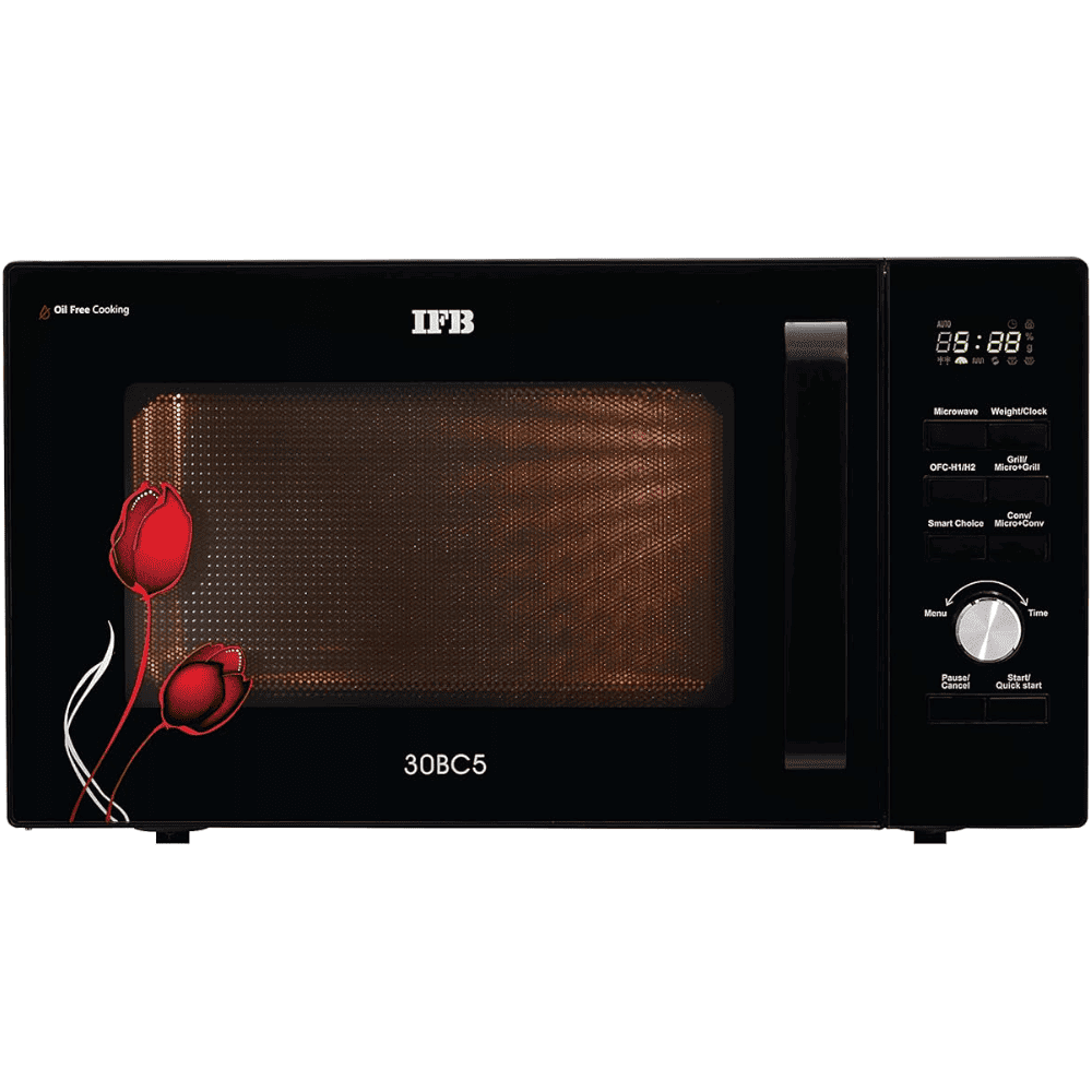 IFB 30 Ltrs Convection Microwave Oven with Oil Free Cooking with Starter Kit (30BC5,Black)