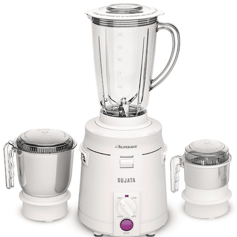 Sujata 900 Watts Mixer Grinder with 3 Jars ( Supermix, White)