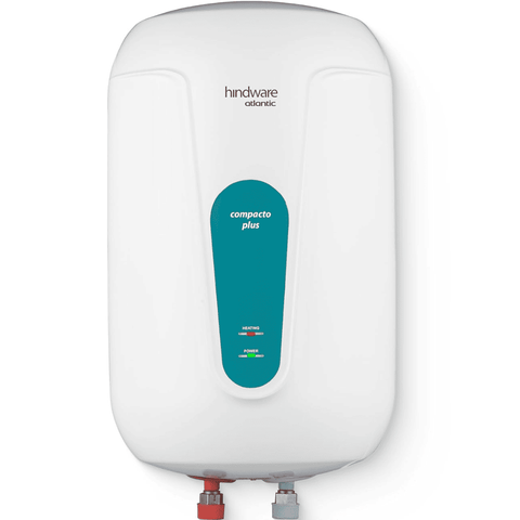 Hindware Atlantic CompactoPlus 3L, 3 Ltrs 5 Star, Wall Mounting Instant Water Heater Geyser, White & Black