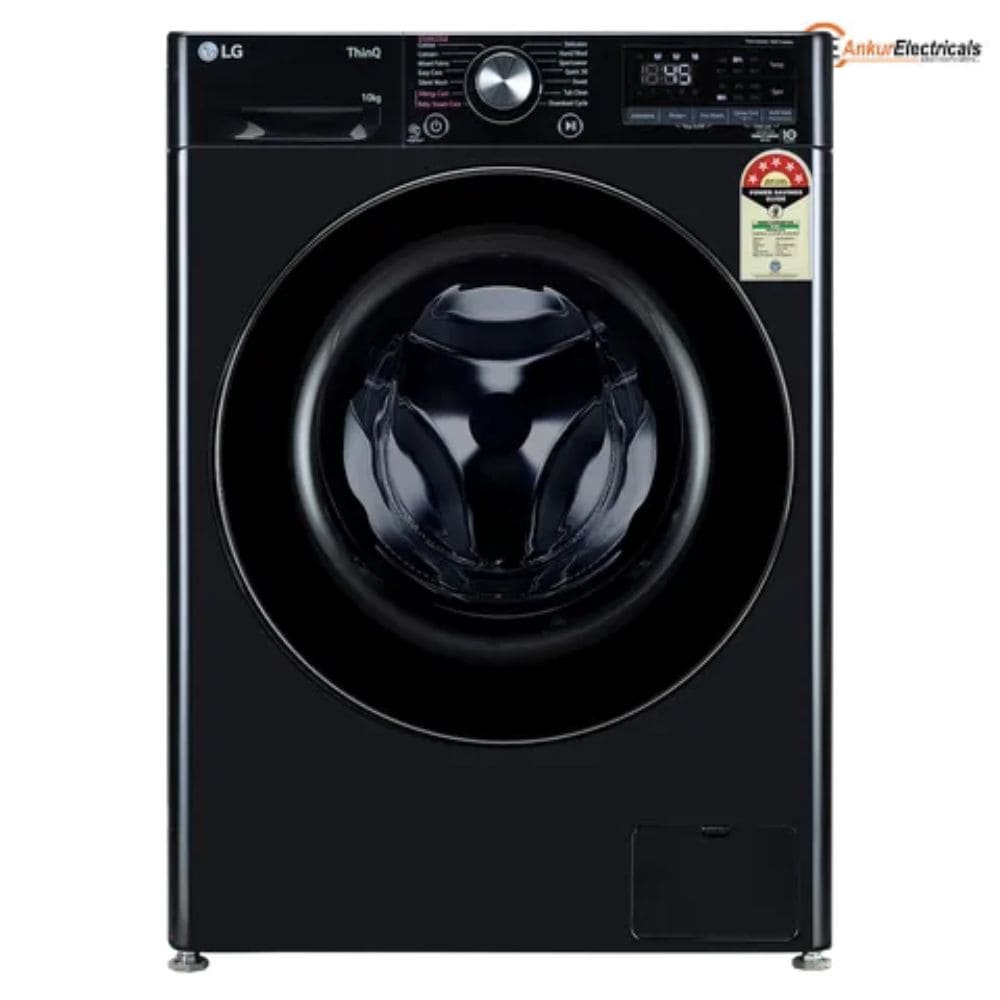 LG 10 Kg 5 Star Fully Automatic Front Load Washing Machine (FHP1210Z6O,Black)