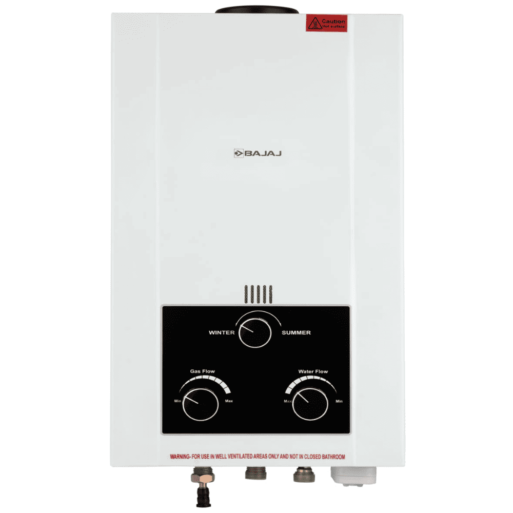 Bajaj 5 Ltrs Instant Gas Water Heater Water Heater Geyser (MAJESTY DUETTO ECO (LPG) White)