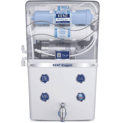 Kent Elegant, 8 Ltrs Storage RO + UF + TDS Control + UV LED Tank Water Purifier, White