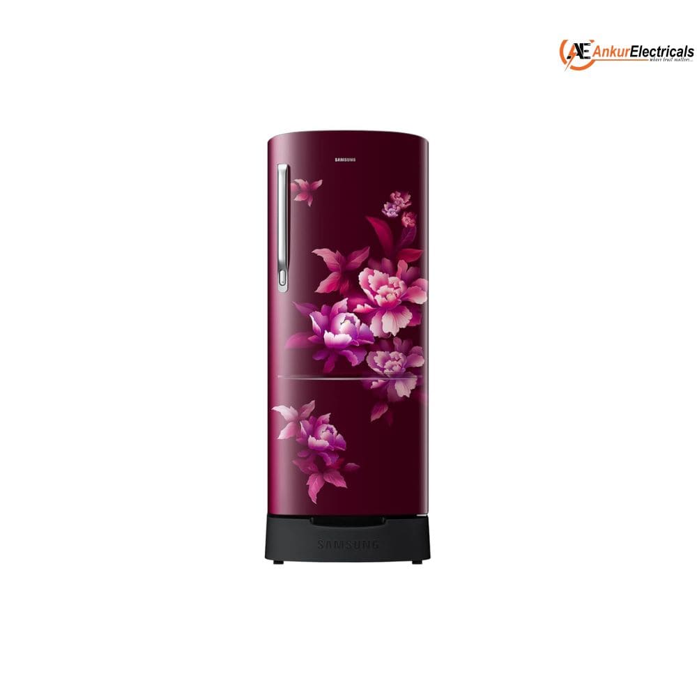 Samsung 183 Ltrs, 2 Star Digital Inverter, Direct Cool Single Door Refrigerator (RR20H1812HN, Himalayan Poppy Red)