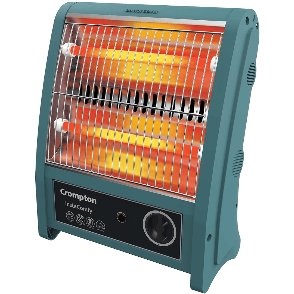 Crompton 800 Watts Room Heater with 2 Heat Settings (Insta Comfy,Grey Blue)