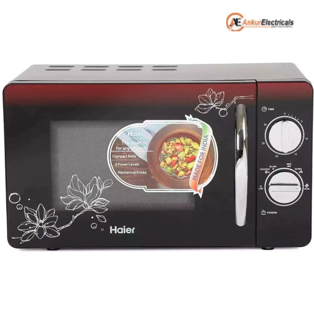 Haier 20 Ltrs Digital Display Solo Microwave Oven (HIL2002MFPH,Black)