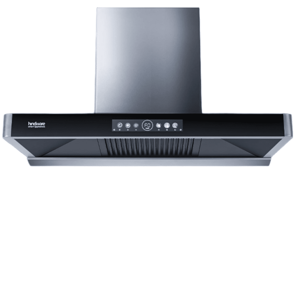 Hindware MARCELLA, 90 cm 1700 m3/hr Auto Clean Wall Mounted Chimney with Filterless Technology (Grey)
