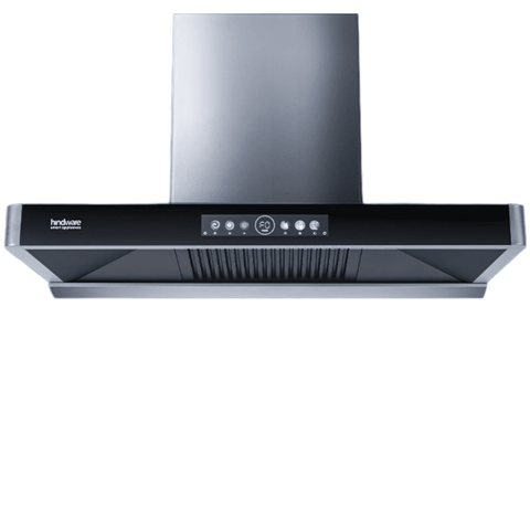 Hindware MARCELLA 90 A/CL, 90 cm 1700 m3/hr Auto Clean Wall Mounted Chimney with Filterless Technology (Grey)