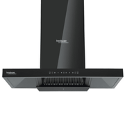 Hindware ALICIA+ HMS BLK, 75cm 1350 m3/hr Auto Clean Wall Mounted Chimney (Black)