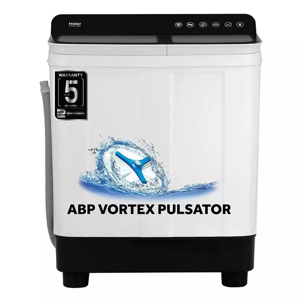 Haier 7.5 Kg 5 Star Semi-Automatic Top Load Washing Machine (HTW75-178BBK)