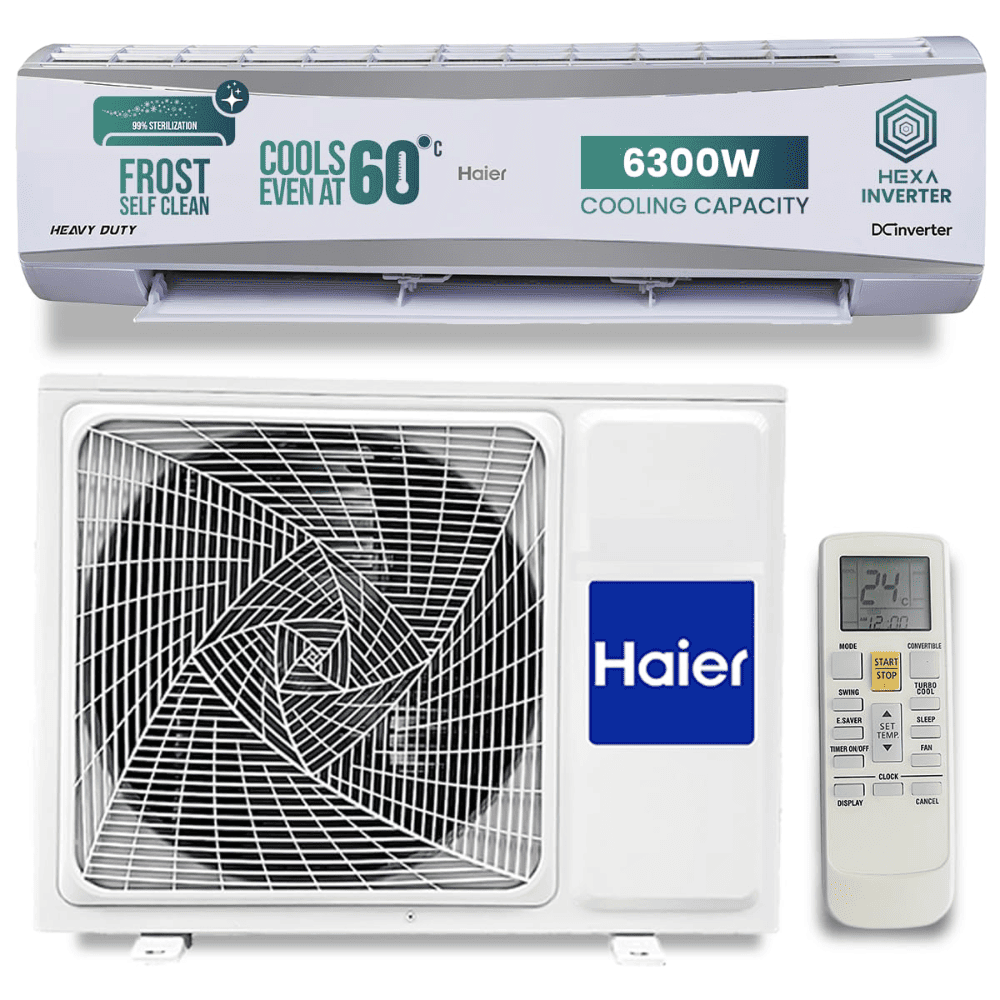 Haier 2.0 Ton 3 Star Inverter Split Air Conditioner (HS24HD-ANW3BN-INV)