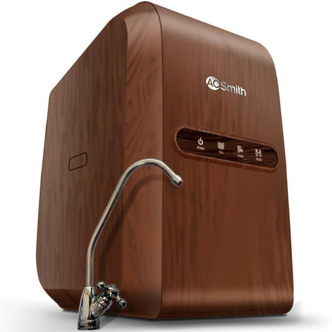 AO Smith 9 Ltrs Storage, RO+Copper Fortified Mineralizer Water Purifier, 7-Stage Purification (Z2 PRO Luxe RO Under sink, Brown)