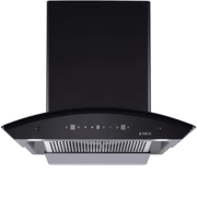 Elica 60 MM 1425 m3/hr Heat Auto Clean Vertical Glass Kitchen Chimney (PRO PLUS FL HAC LTW MS,Black)
