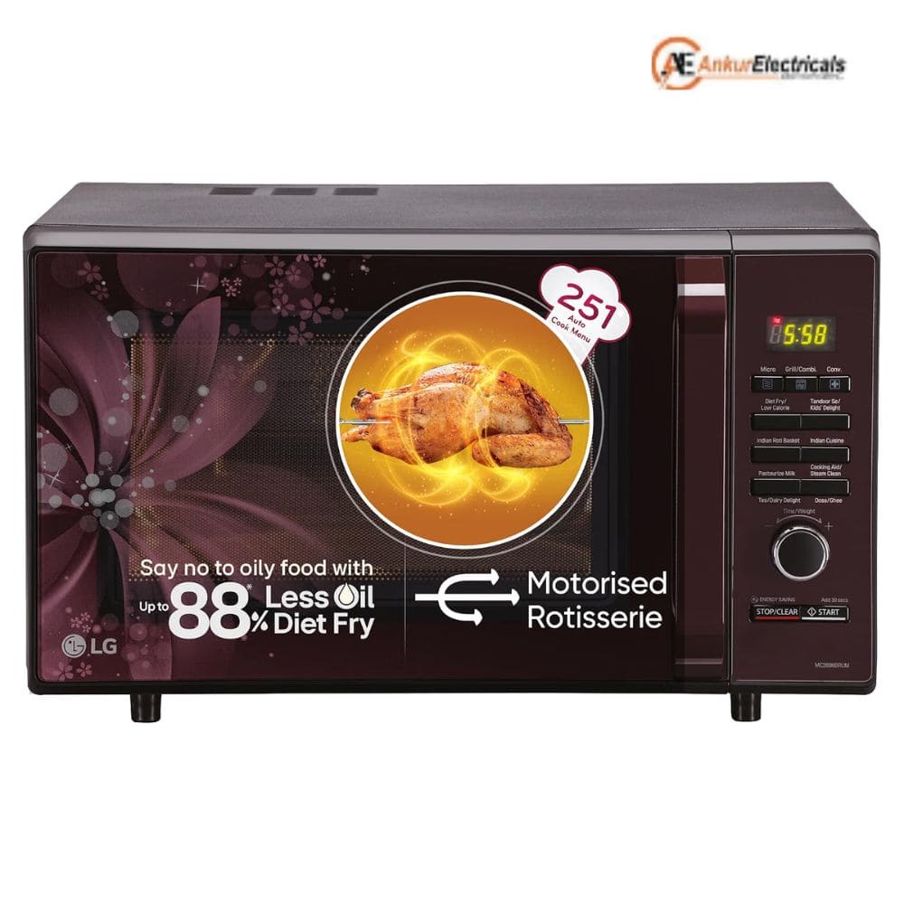 LG 28 Ltrs Stainless Steel Cavity Convection Microwave Oven All in One (MC2886BRUM,Black)