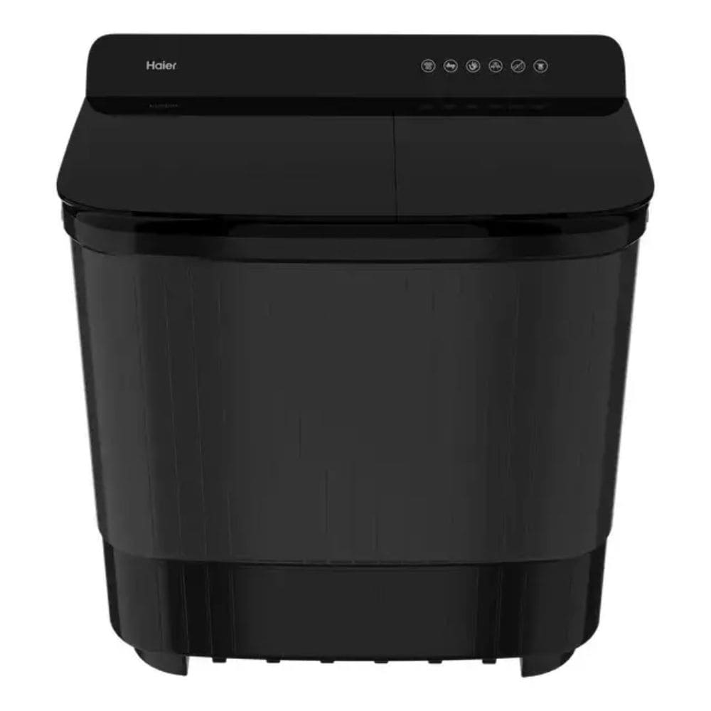 Haier 12 Kg 5 Star Semi-Automatic Top Load Washing Machine (HTW120-178BK,Black)
