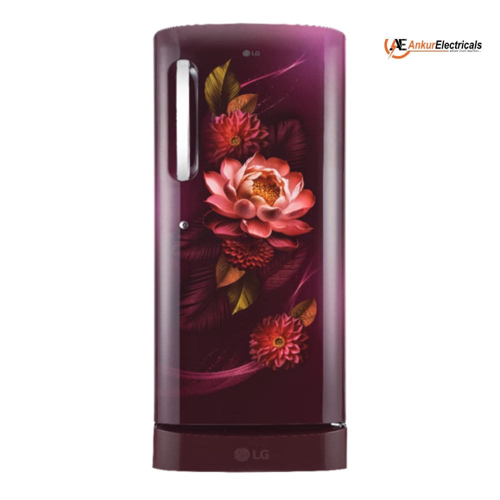 LG 224 Ltrs, 5 Star Single Door Direct Cool Refrigerator (GLD2356ZARW,Red Water Lily)