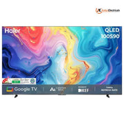 Haier H100S90FUX, 100 Inches 4K Ultra HD Mini LED QLED Google TV, Black