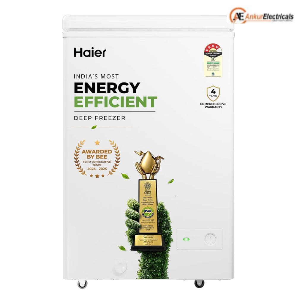 Haier HFC-145SPW4, 145 Ltrs Single Door Hard Top Convertible Deep Freezer, White