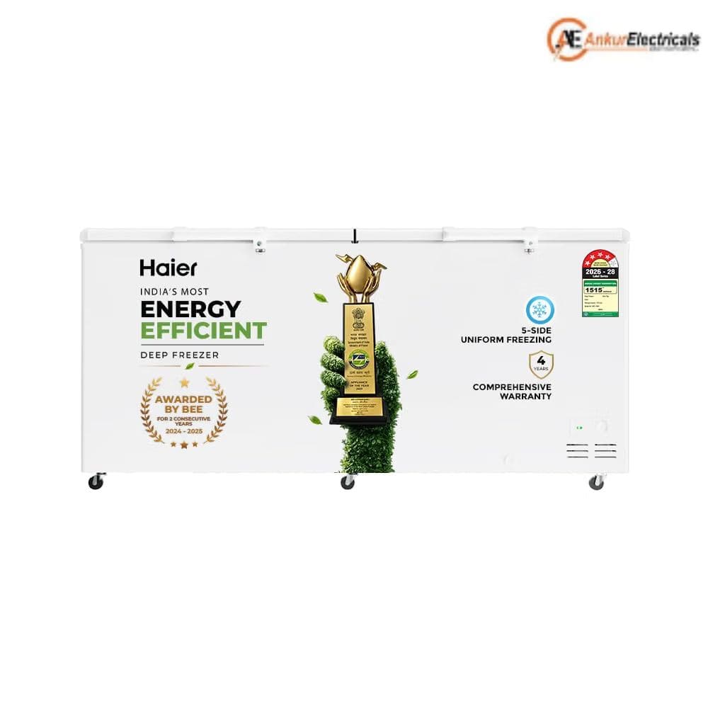 Haier HFC-788DPW4, 788 Ltrs 5 Star Double Door Hard Top Convertible Deep Freezer, White