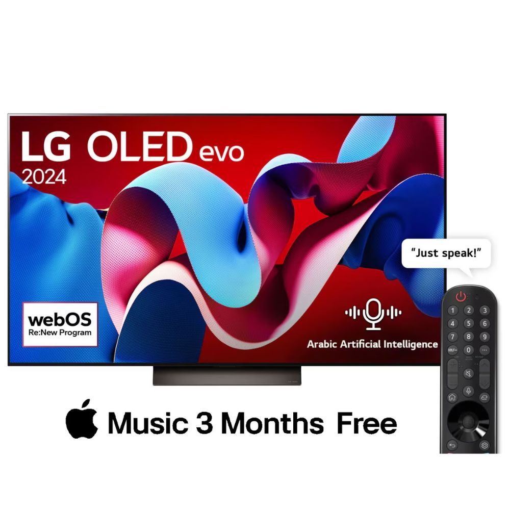 LG OLED55C46LA, 55 Inches, 4K Ultra HD Smart Evo OLED TV, Black