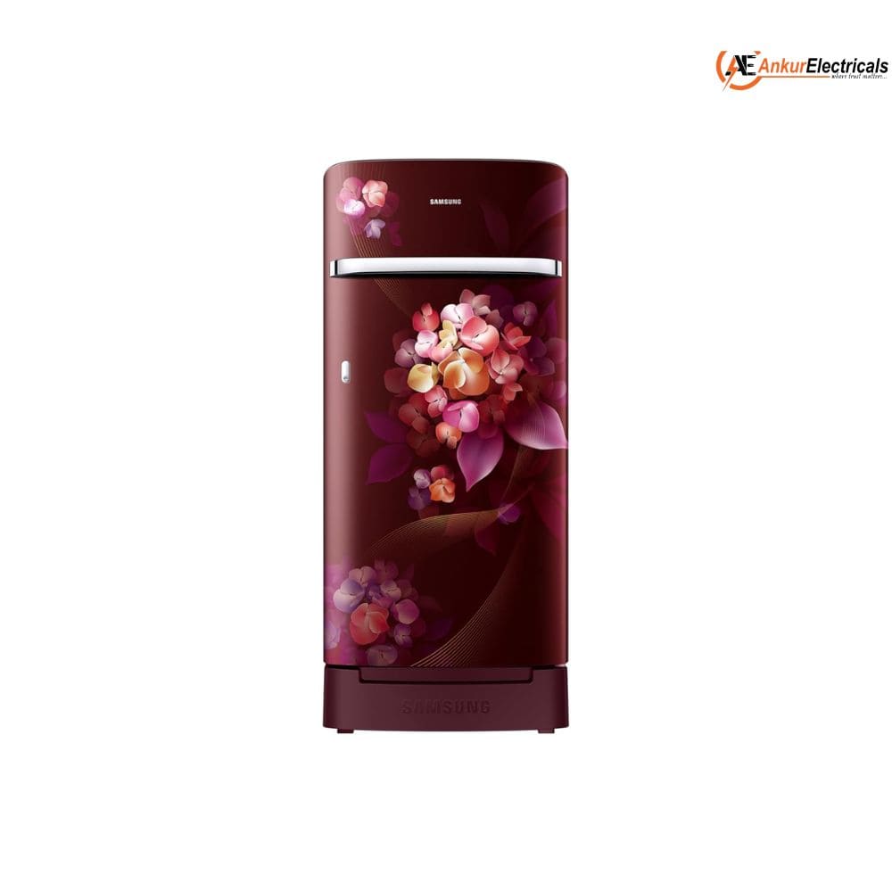 Samsung 189 Ltrs, 5 Star Digital Inverter, Direct Cool Single Door Refrigerator (RR21H2H25HT, Red, Hydrangea Plum)
