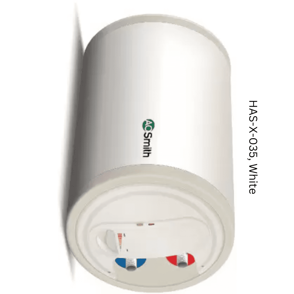 AO Smith 35 Ltrs Horizontal Storage, Wall Mounting Water Heater Geyser (HAS-X-035,White)