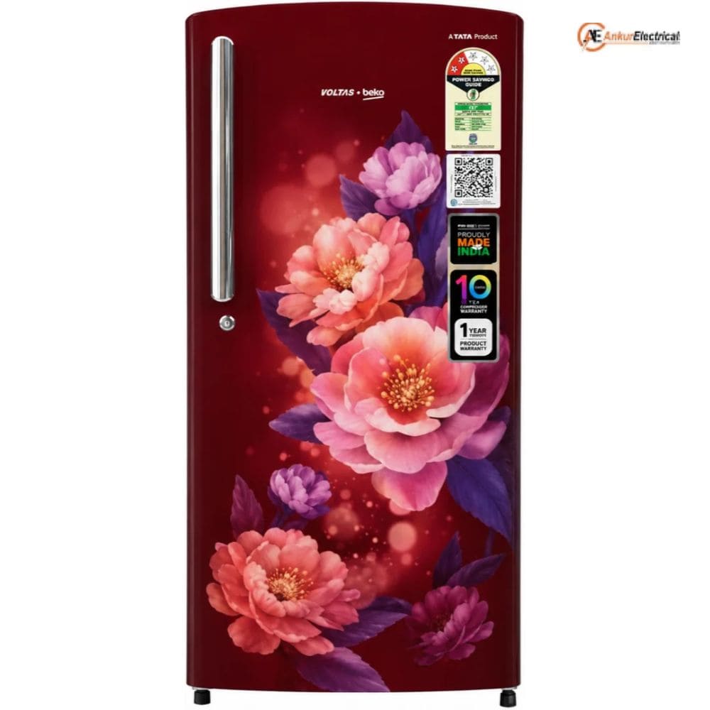 Voltas Beko 175 Ltrs, 2 Star Direct Cool Single Door Refrigerator (RDC208C1, Bonita Wine)