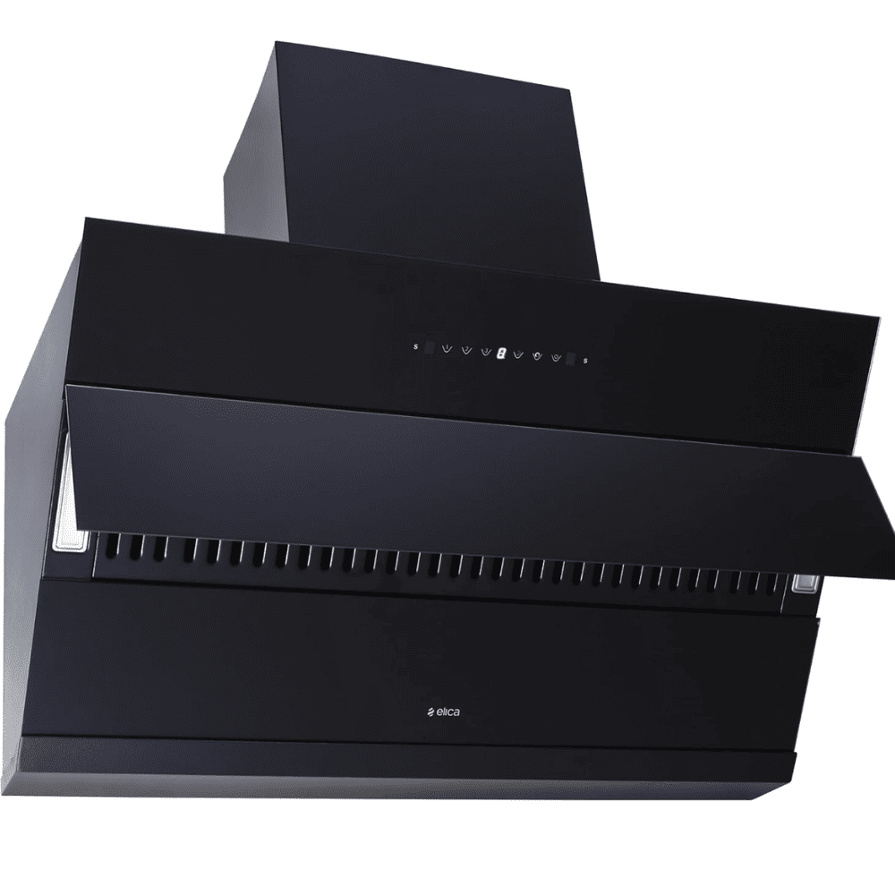 Whirlpool VFL PRO 902 HAC BK, 90 cm 1425 m3/hr Auto Clean Wall Mounted Chimney, Touch + Gesture Control with Filterless Technology (Black)