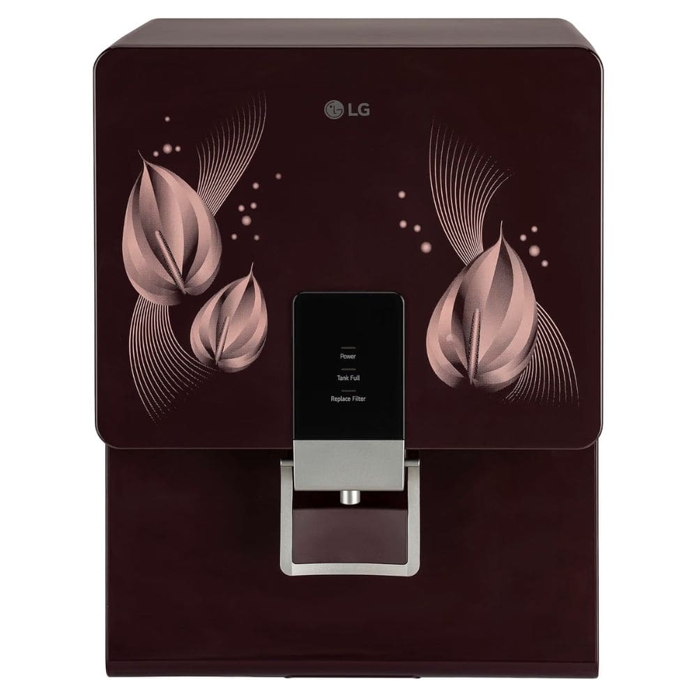 LG 8 Ltrs Storage, RO+Mineral Booster Stainless Steel Tank Water Purifier (WW146RTLC,Black)