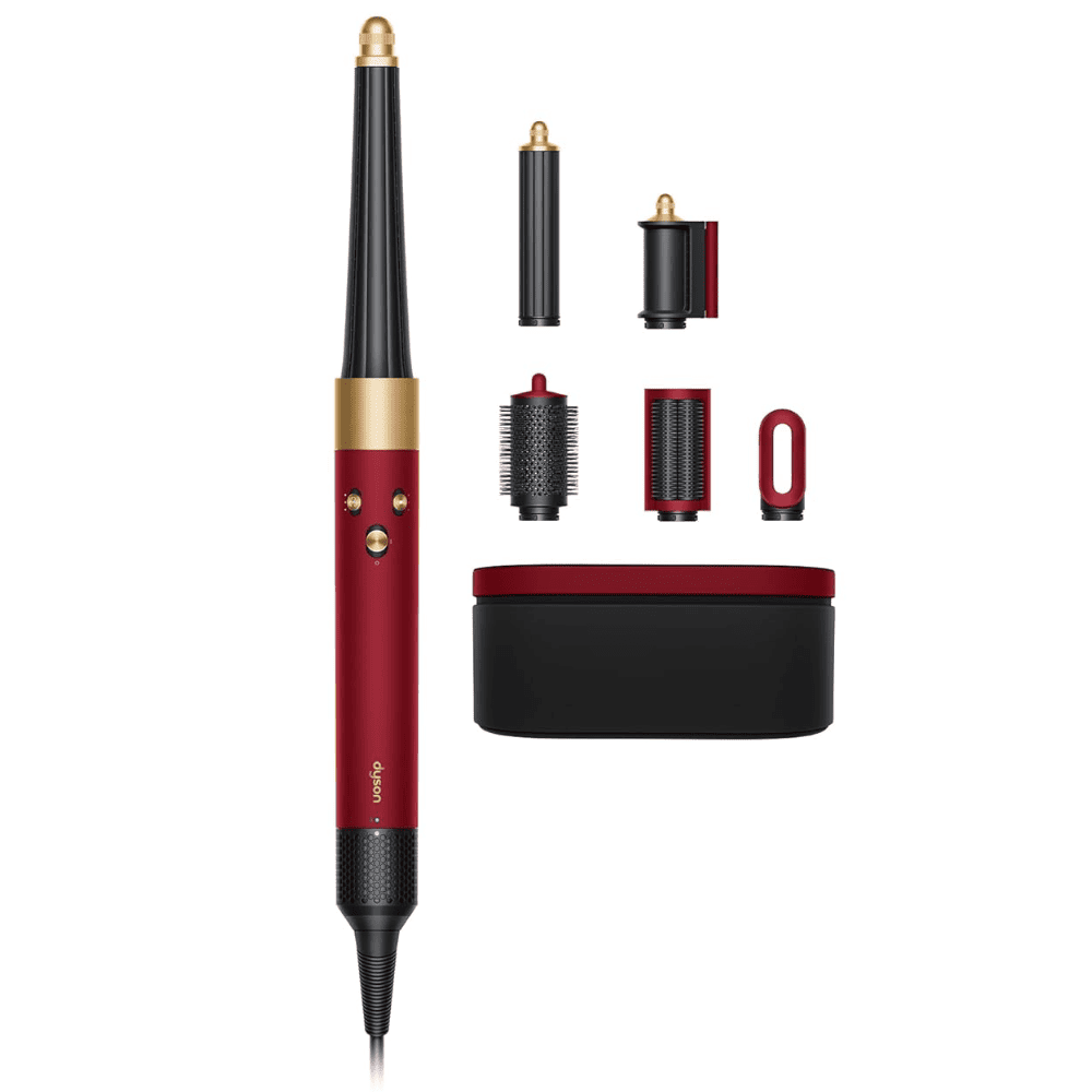 Dyson 596927-01, Airwrap Multi-Styler Complete Travel Pouch with Bluetooth (Velvet Red & Gold)