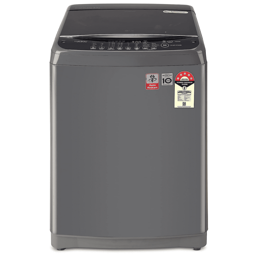 LG 8 Kg 5 Star Fully-Automatic Top Load Washing machine (T80VBMB1Z, Black)