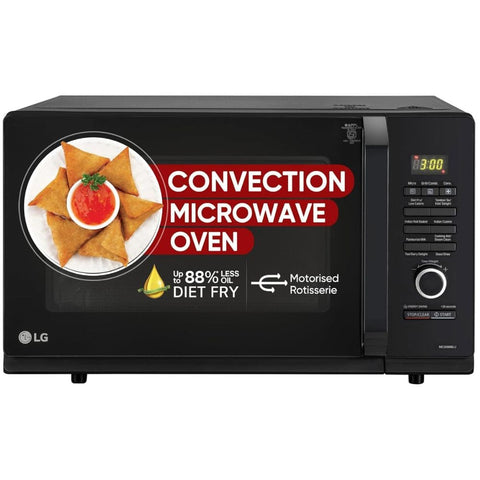 LG 32 Ltrs Stainless Steel Convection Charcoal Healthy Microwave Oven (MC3286BLU,Black)