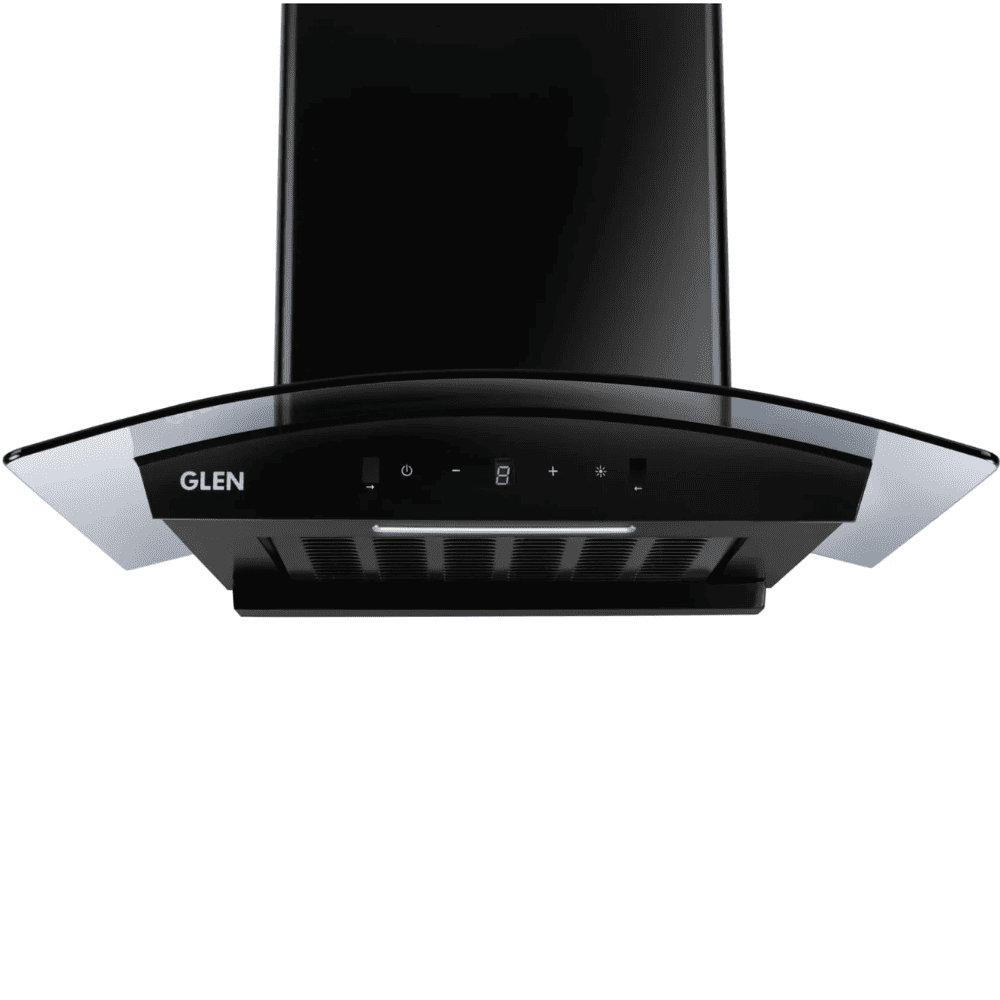 Glen 6059 DI BL, 60 cm 1500 m3/hr Auto Clean Wall Mounted Chimney, Filterless Technology (Black)