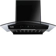 Glen 6059 DI BL, 60 cm 1500 m3/hr Auto Clean Wall Mounted Chimney, Filterless Technology (Black)