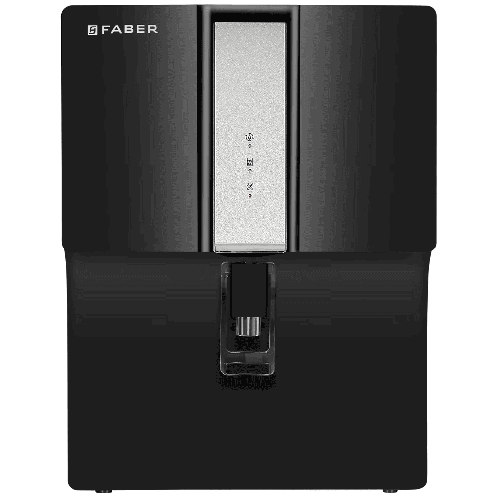 Faber XUV 8000 Alkaline, 7 Ltrs Storage RO + UV + UF Wall Mountable Water Purifier, Black
