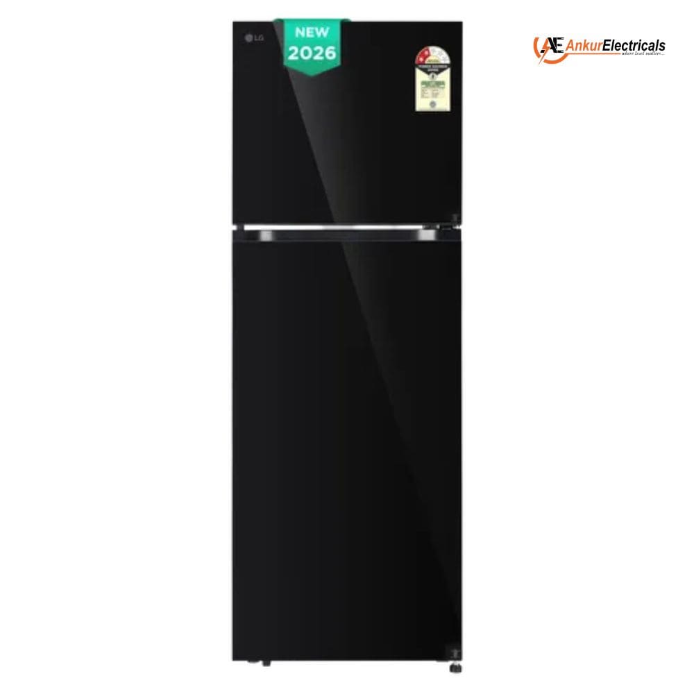 LG 343 Ltrs, 2 Star Frost Free Double Door Refrigerator (GLT3426SNBM,Black Mirror)