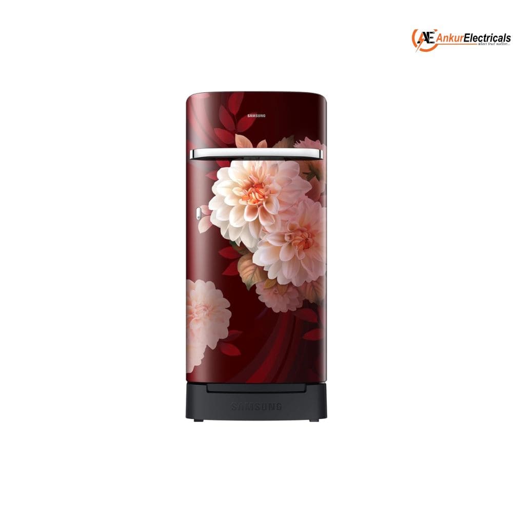 Samsung 189 Ltrs, 5 Star Digital Inverter, Direct Cool Single Door Refrigerator (RR21H2H25BR, Begonia Red)