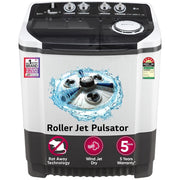 LG 8 Kg 5 Star Semi-Automatic Top Load Washing Machine (P8015SGAZ,Dark Grey)
