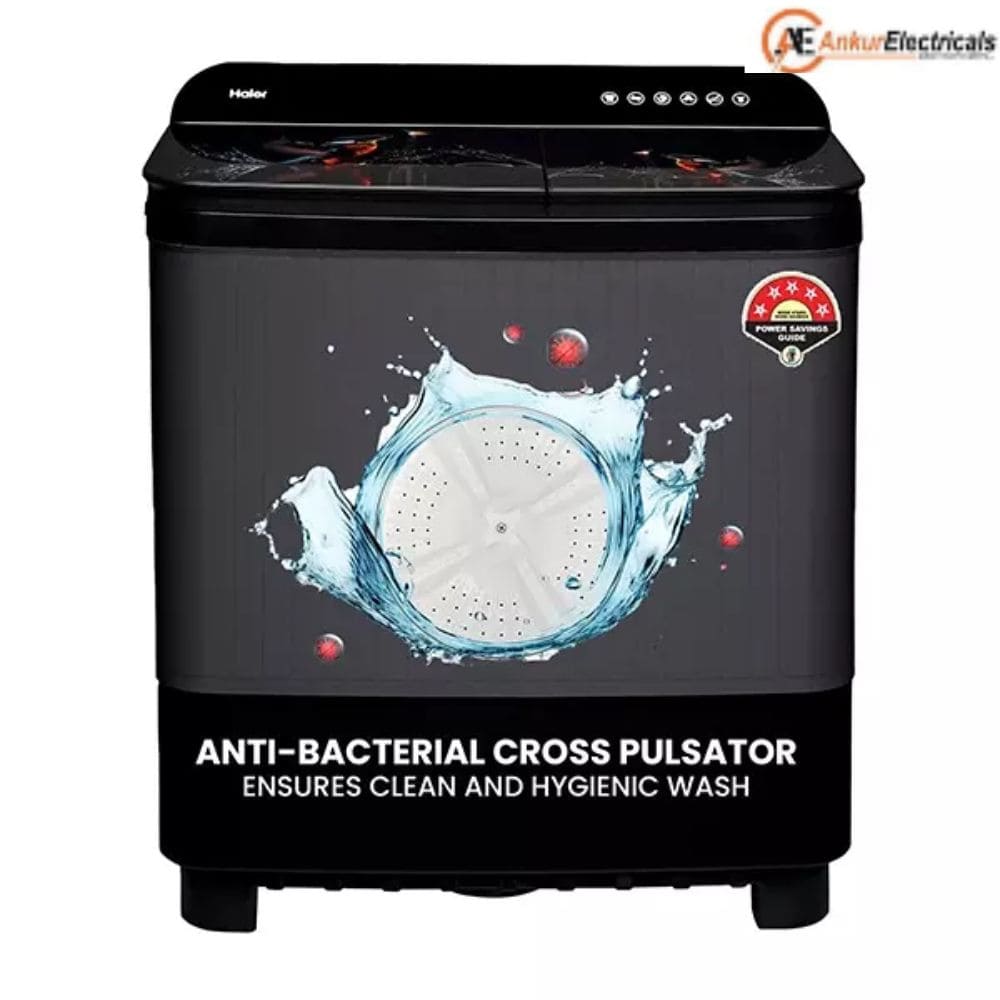 Haier 9 Kg 5 Star Semi-Automatic Top Load Washing Machine (HTW90-178FLN,Black)
