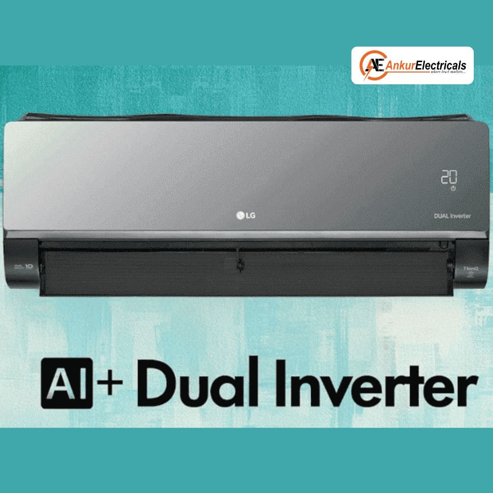 LG 1.5 Ton 5 Star DUAL Inverter Wi-Fi Split Air Conditioner (AS-Q19MWZE, 6-in-1 AI Convertible, Black Mirror)