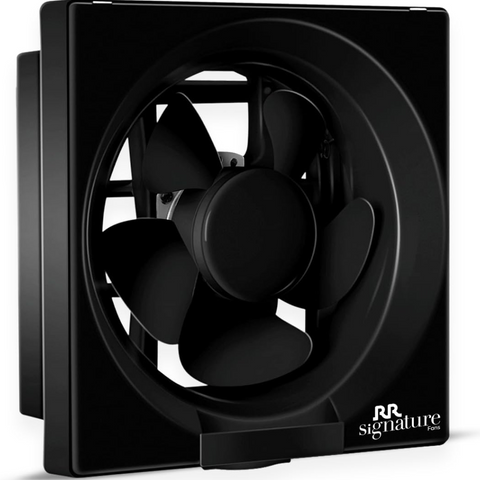 Luminous Vento Deluxe, 200mm Strong Air Suction Air Exhaust Fan, Rust Proof Body and Dust Protection Shutters Suitable for Kitchen Bathroom (Black)