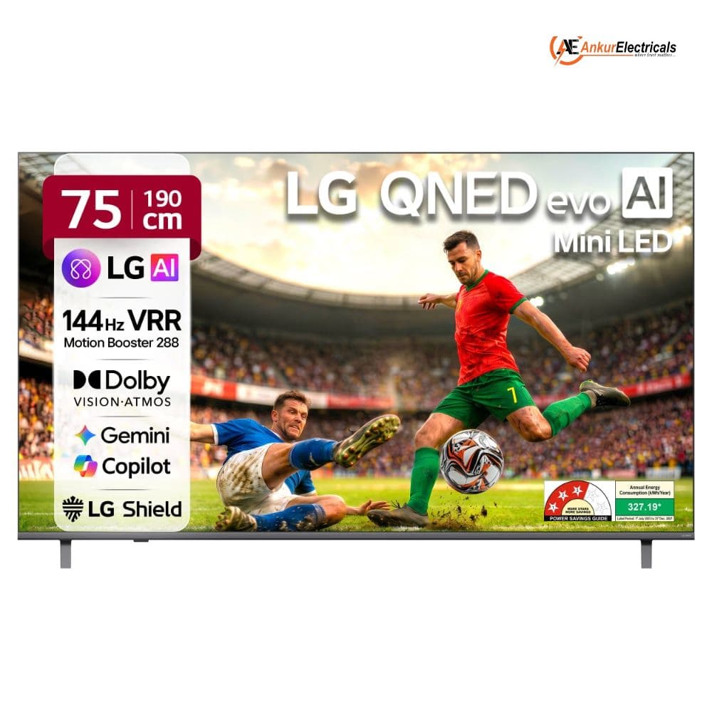 LG 75QNED85BLA , 75 Inches 4K Mini QNED TV, Black