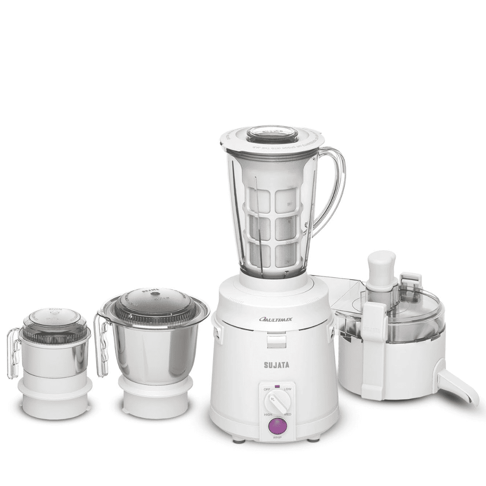 Sujata 900 Watts Mixer Grinder with 3 Jars (Multimix, Black)
