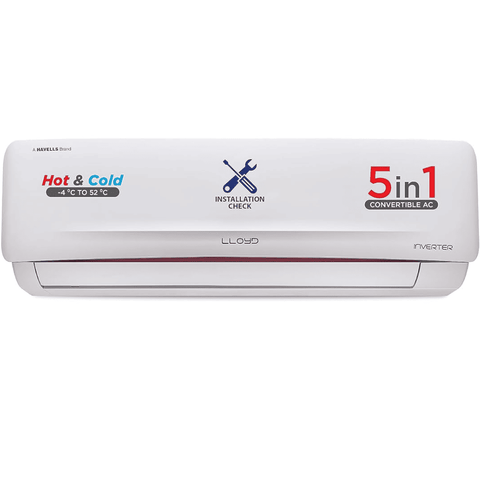 Lloyd GLS18H3FWRHP, 1.5 Ton 3 Star Hot & Cold Inverter Split Air Conditioner Copper