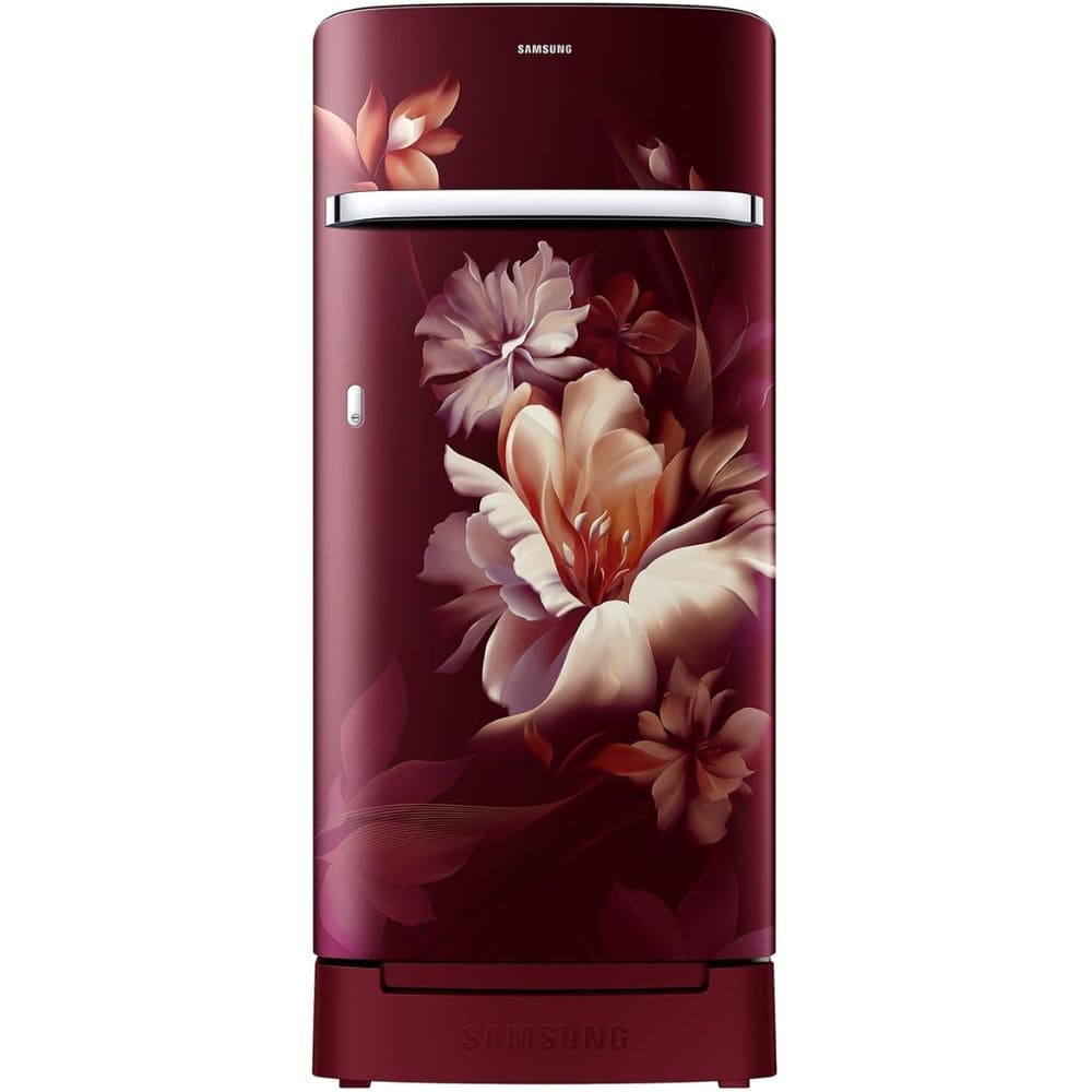 Samsung RR21C2H25RZ, 189 Ltrs Direct Cool Single Door Refrigerator, Midnight Blossom Red