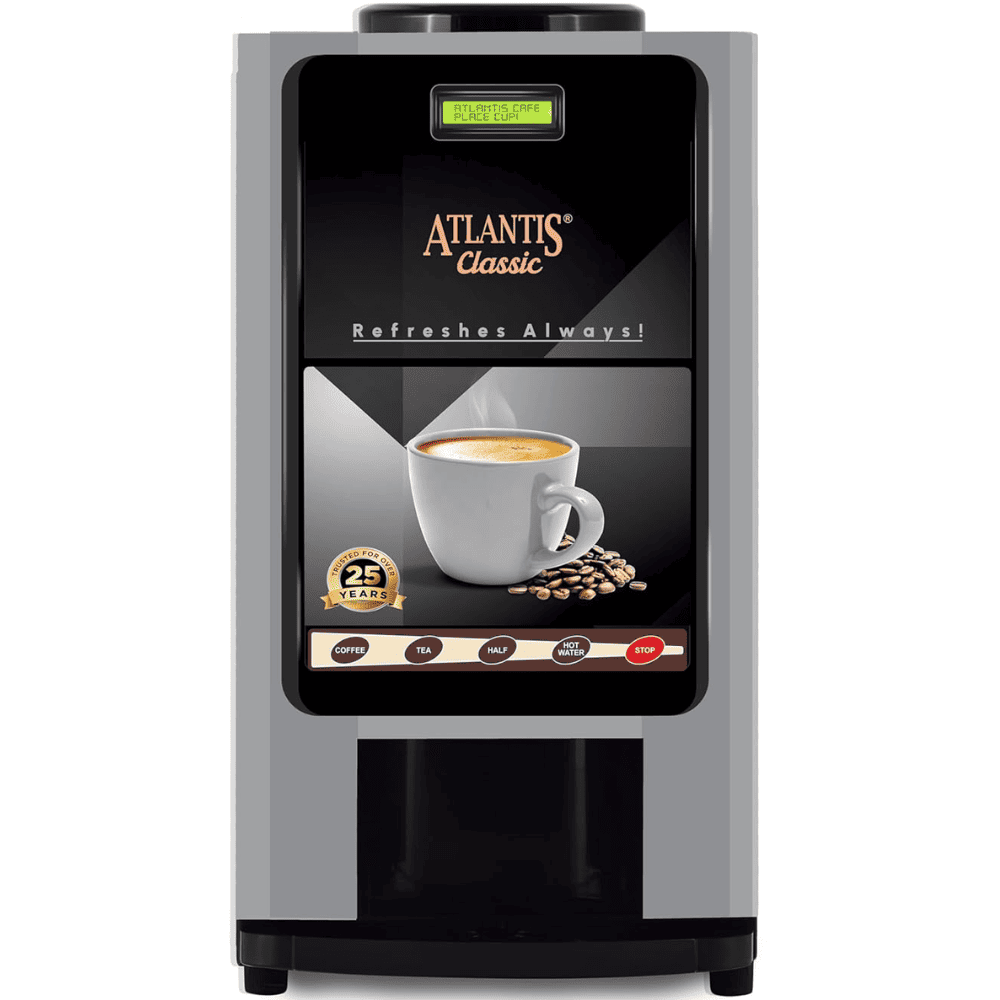 Atlantis 2 Liters Hot Tank Capacity Tea & Coffee Maker Vending Machine, Cafe Classic 2, Black
