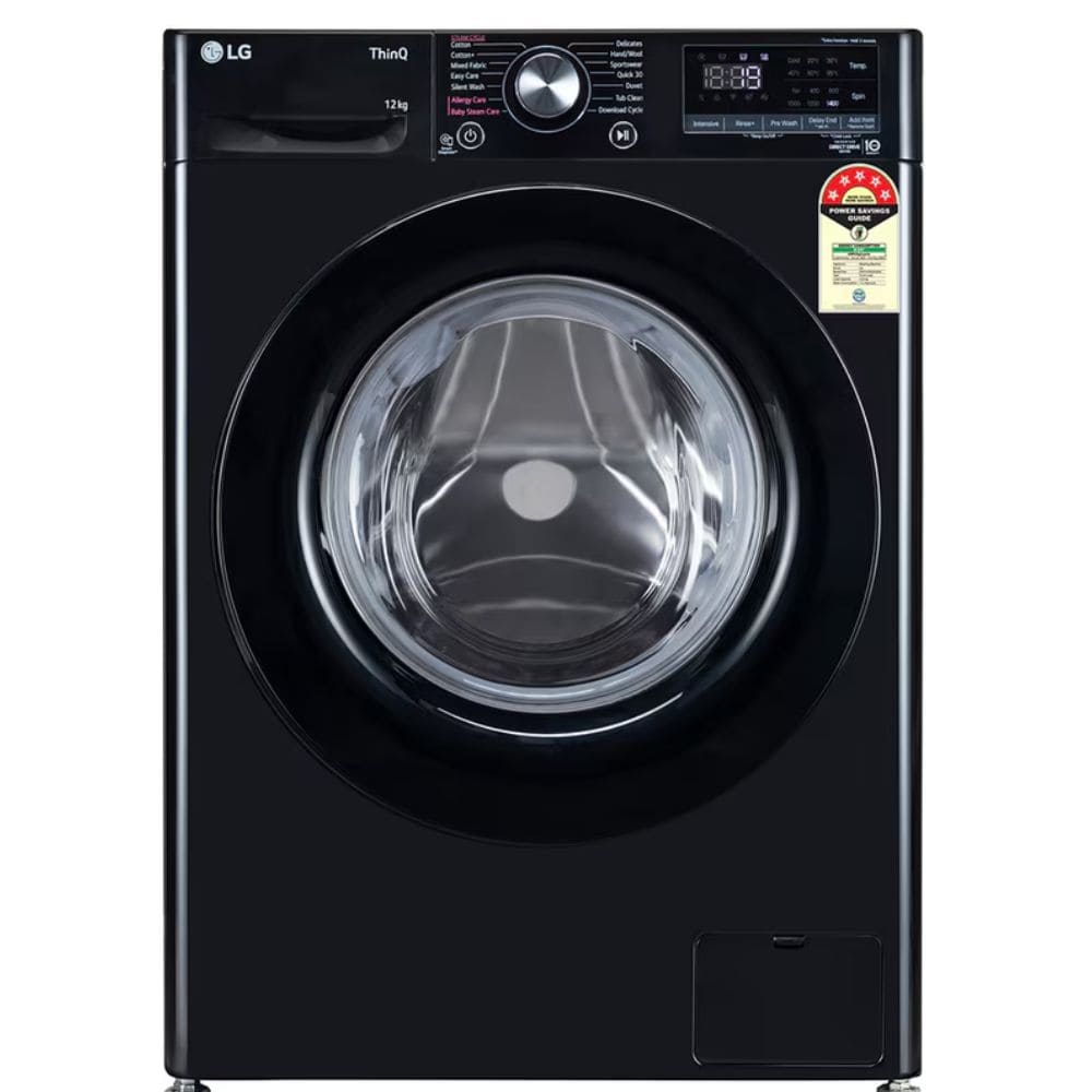LG 12 Kg 5 Star Fully-Automatic Front Load Washing machine (FHP1412Z3O,Onyx Black)