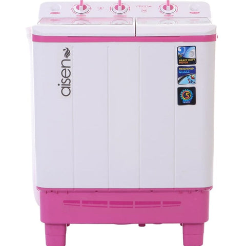 Aisen 7 Kg 5 Star Semi-Automatic Top Load Washing machine (A70SWT631,Pink)