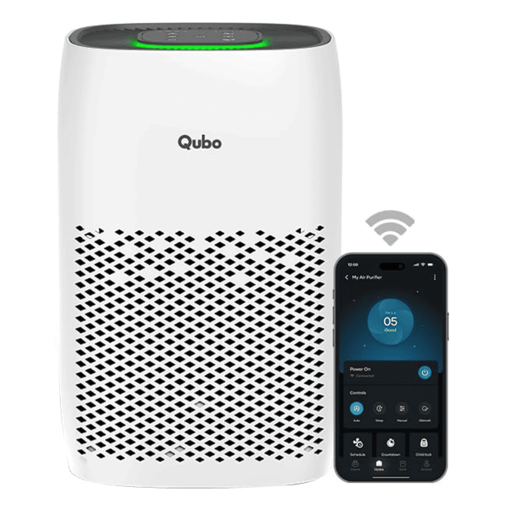 Qubo Q200 Smart Room Air Purifier with HEPA 13 Filter (200 Sqft, White)