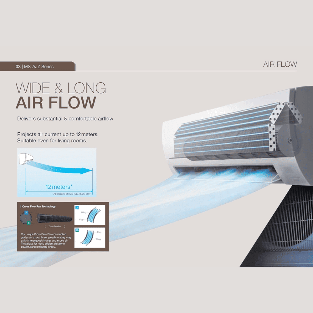 Mitsubishi 1.0 ton 2 Star Non-Inverter Split Air Conditioner (MS-AJZ13VF-DA1)